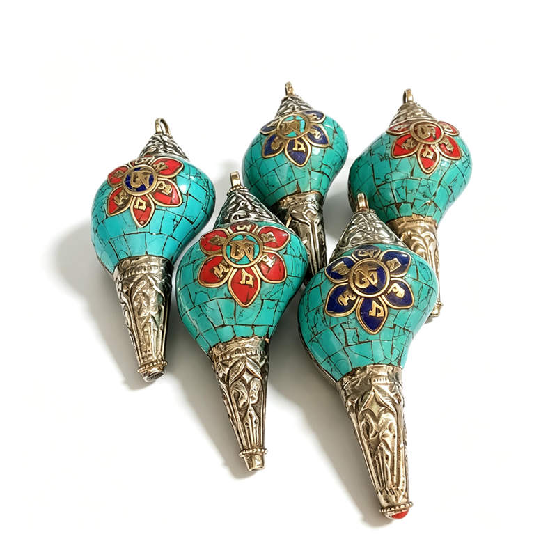 Ethnic Fashion Com - Natural Seashell Crafts Pendants Tibetan Buddhist