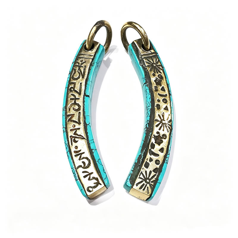 Ethnic Fashion Com - TBP125 Tibetan Six Words Manras Amulet