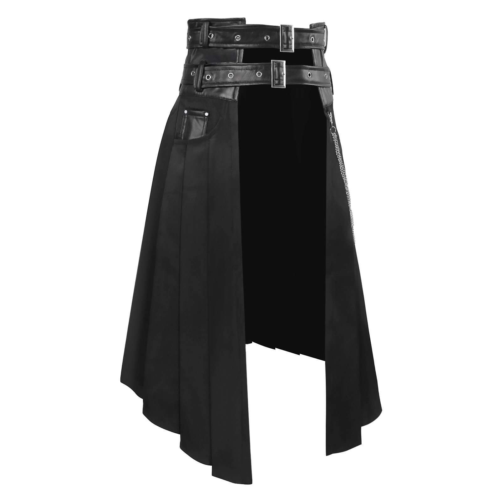 Gothic Dark Men's Skirt Pants  - Ethnic Wear 评论和价格