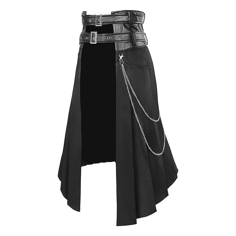 Gothic Dark Men's Skirt Pants  - Ethnic Wear 评论和价格