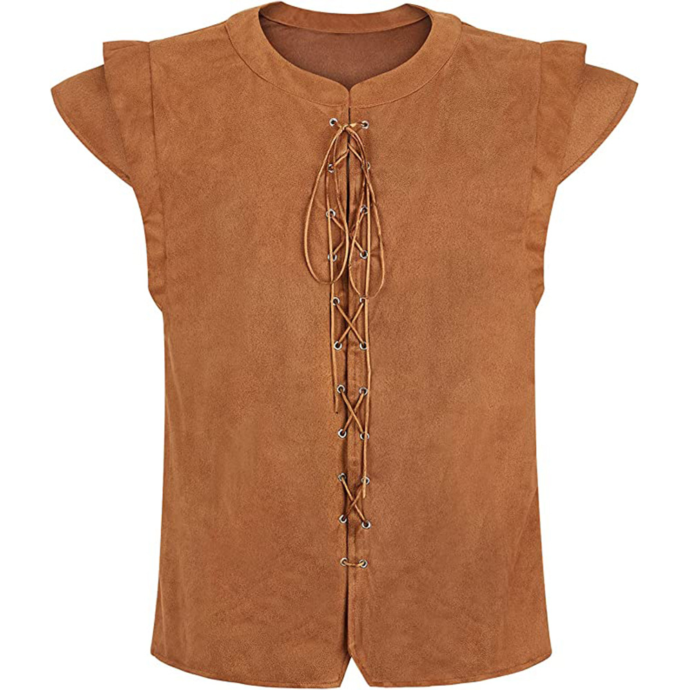 Viking Pirate Play Suede T-Shi - Ethnic Wear 评论和价格