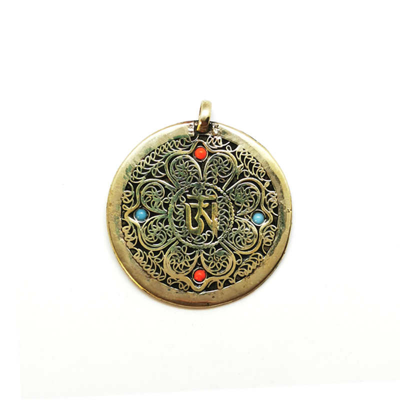 Tibetan OM Mantras Amulet Copp - Ethnic Fashion Com 评论和价格