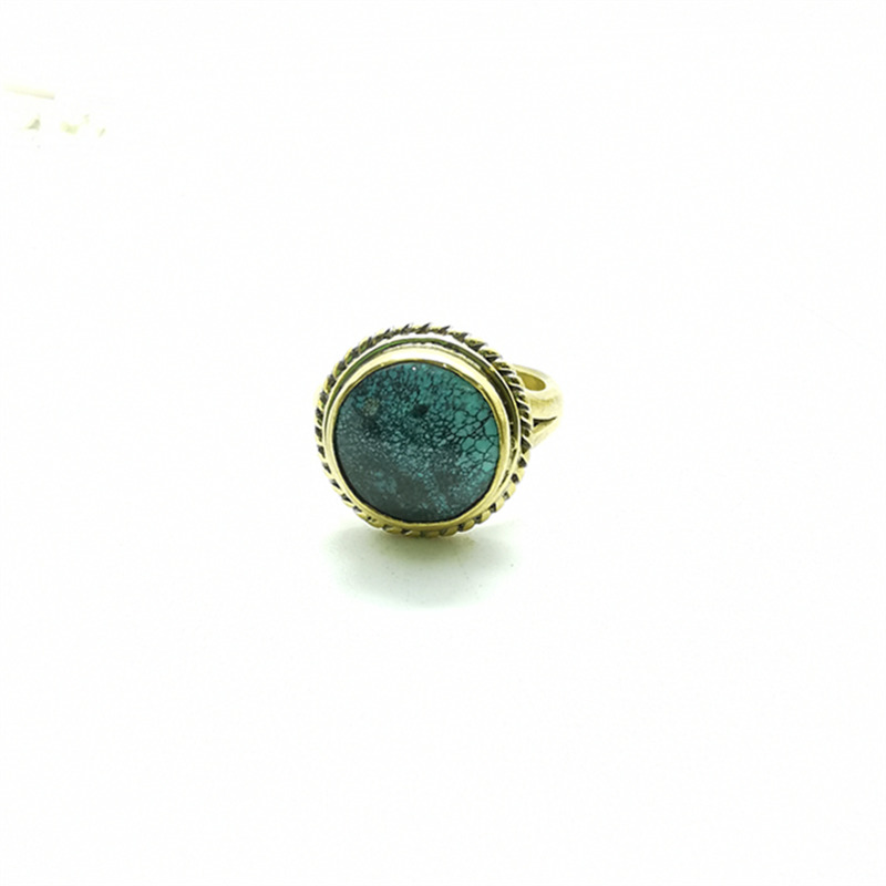 Natural Stone Rings Brass Inla - Ethnic Fashion Com 评论和价格