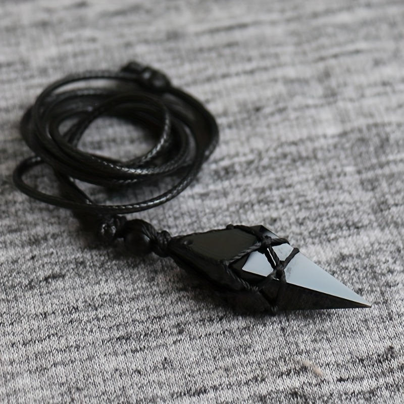 Black Obsidian Arrowhead Cryst - Ethnic Wear Men'S Fashion 评论和价格